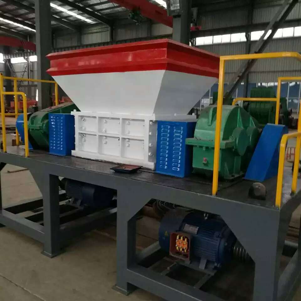 Double Shaft Plastic Shredder and Crusher Electronic Waste Scrap Metal Recycling Machine Used Metal