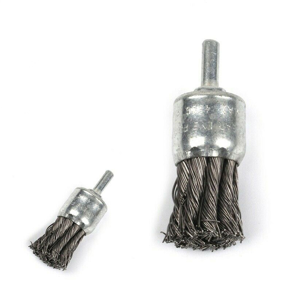 High efficiency steel wire twisted crimped wire brush round brush for polishing end brush