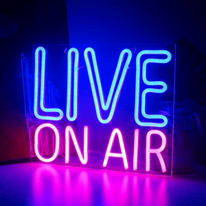 Live ON AIR Neon Signs Neon LED Night Lights Decorative Sign Room Bar Pub Store Club Garage Home Party Wall Art Decoration Live