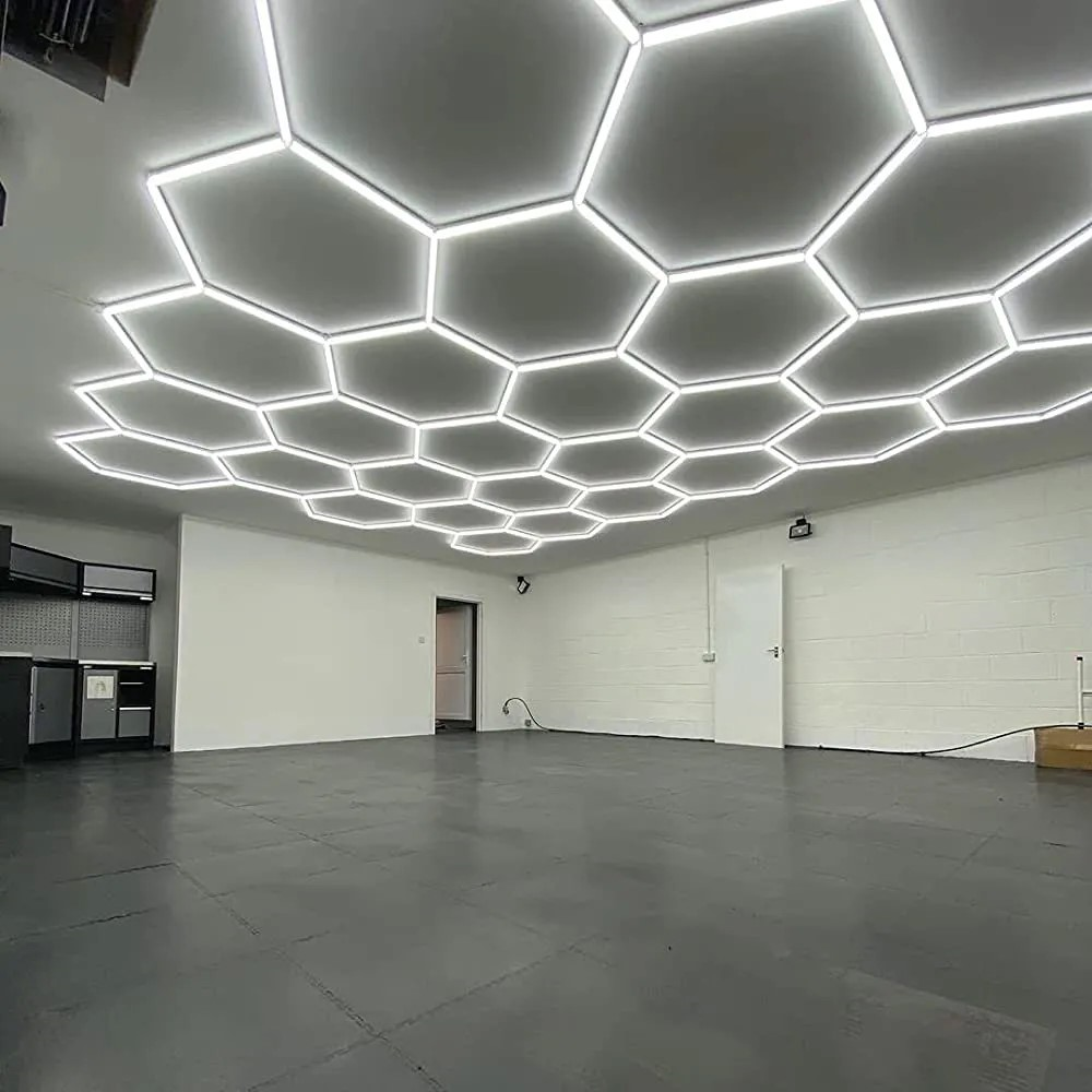 LED Working Light Hanging Hexagon RGB Detailing LED Home Hexagon Ceiling Garage Light