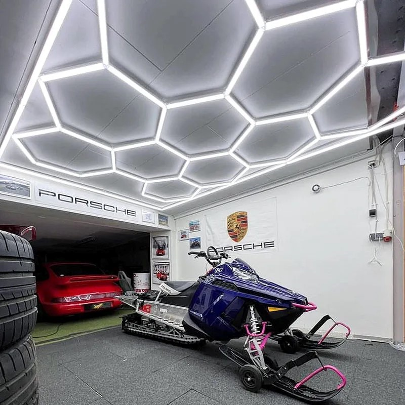 LED Working Light Hanging Hexagon RGB Detailing LED Home Hexagon Ceiling Garage Light