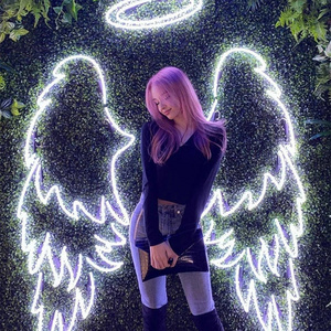 LED Neon Sign Custom Angel Wings With Halo Neon Lights Wedding Party Decor Bedroom Bar Art Wall Decoration Girl Birthday Gift