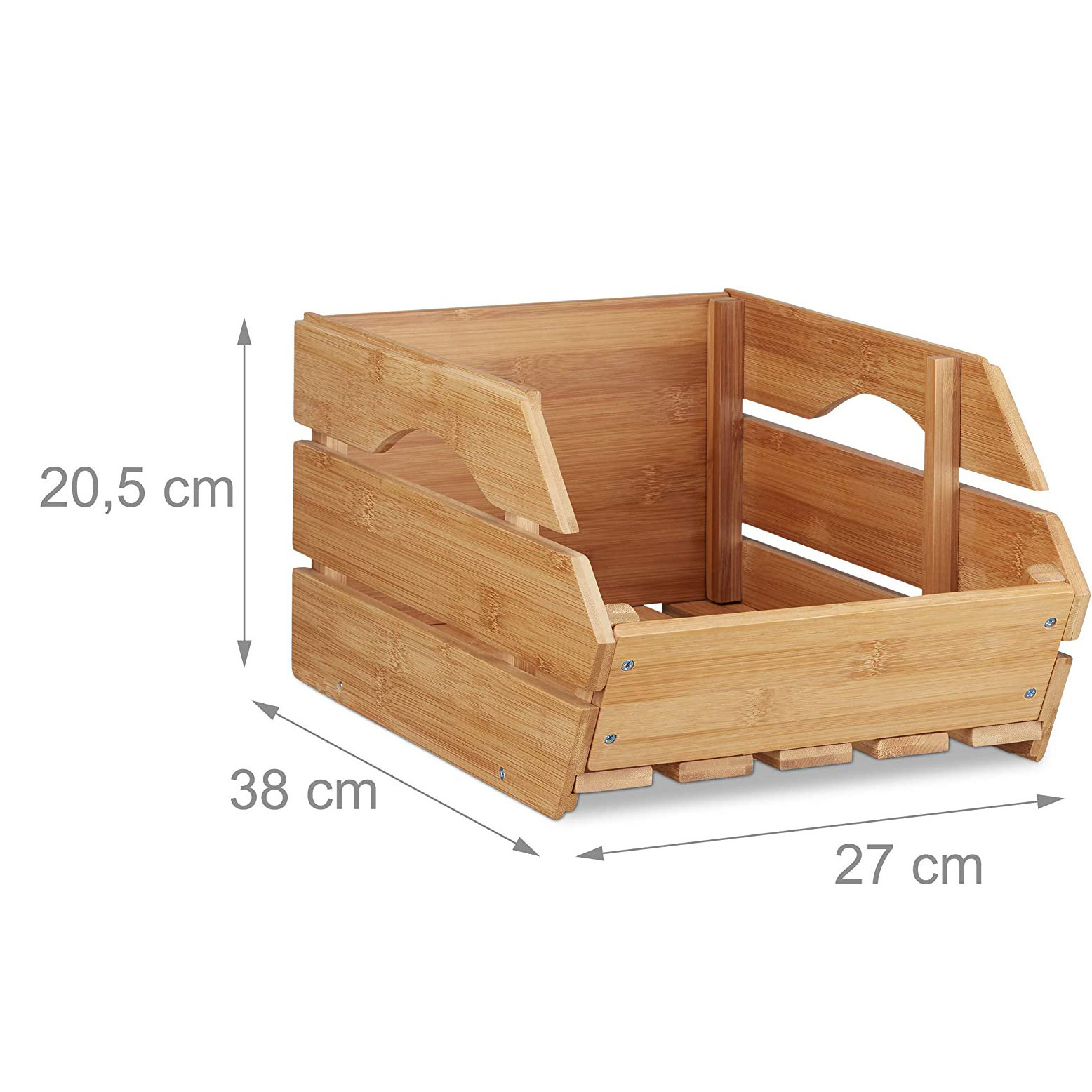 Ownswing Hot Sale Multifunctional Wooden Fruit Basket Fruit Vegetable Storage Food Crates  For Kitchen Countertop