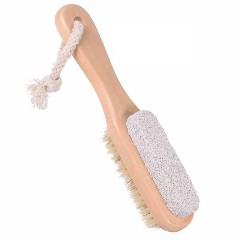 OWNSWING Wooden Bath Brush With Pumice Stone For Foot Massage foot brush bath brush