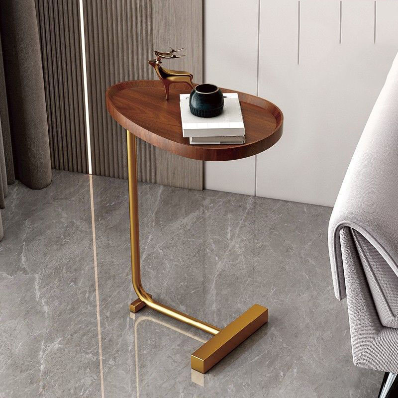 OWNSWING High quality side table wood movable coffee table with metal frame easy to assemble sofa side coffee table