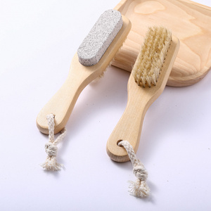 OWNSWING Wooden Bath Brush With Pumice Stone For Foot Massage foot brush bath brush