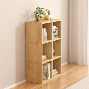 Wooden Floor Standing Bookshelf Kids Toys Storage Rack Living Room Wood Book Store Case Shelves Display Stand Rack