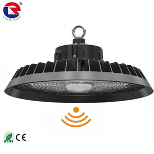 super bright smart lights 200W UFO LED High Bay Light with radar sensor Garage Warehouse lighting