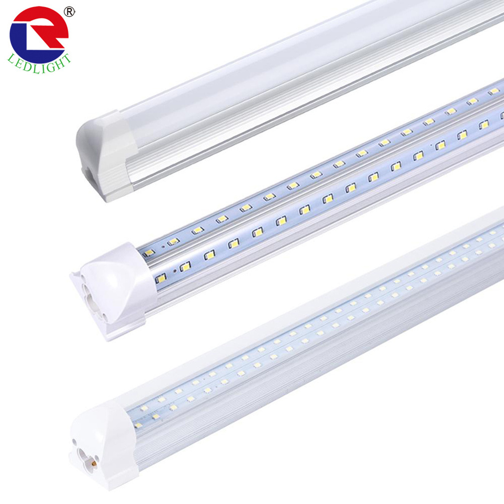 Indoor Lighting Aluminum 60w 80w 4ft 8ft Led Shop Lights 4 8 Foot T8 Integrated Led Tube Light Fixture