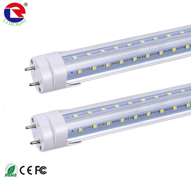 G13 TWO PINS v-shape led tube wide beam angle 4ft 1200mm v shape cooler t8 led tube