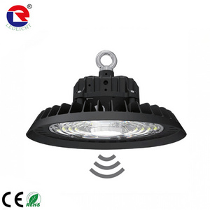 Smart Motion Sensor 100w 120W 150w 150lm/w ac100-277v 5000k Sensor Warehouse Garage Industrial Lighting ufo LED High Bay Light