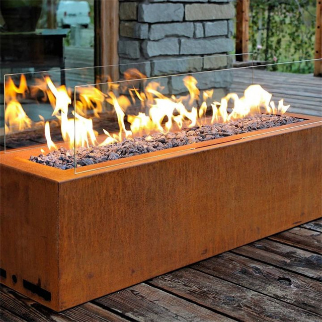 Propane Metal Fire Pit Gas Corten Fire Table fire pit outdoor gas