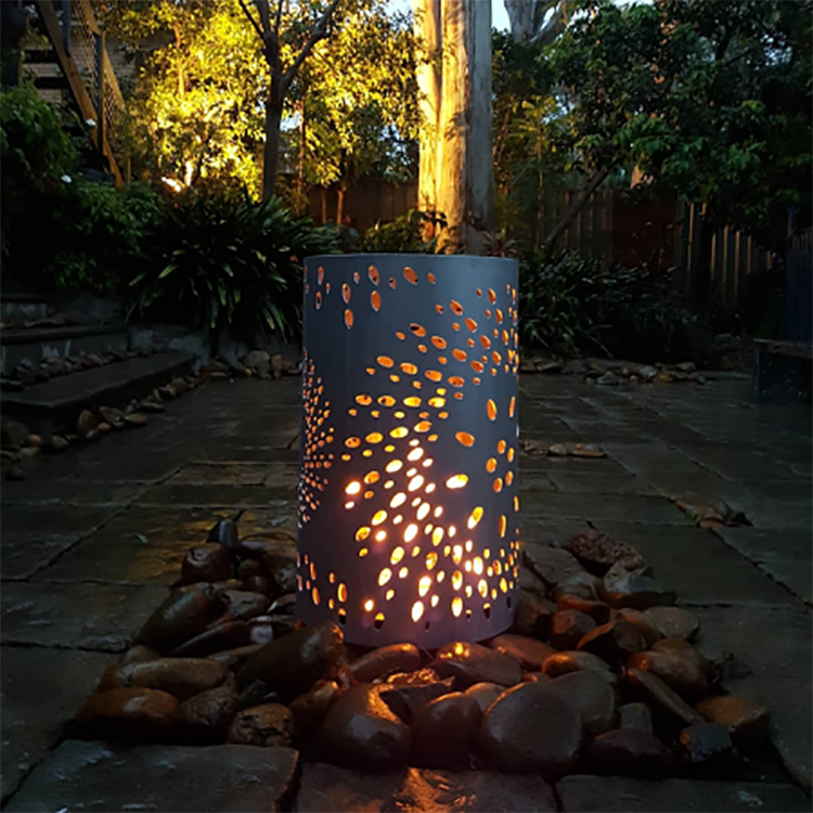 Outdoor rusted corten steel tall fire pit outdoor propain fire pit for sale