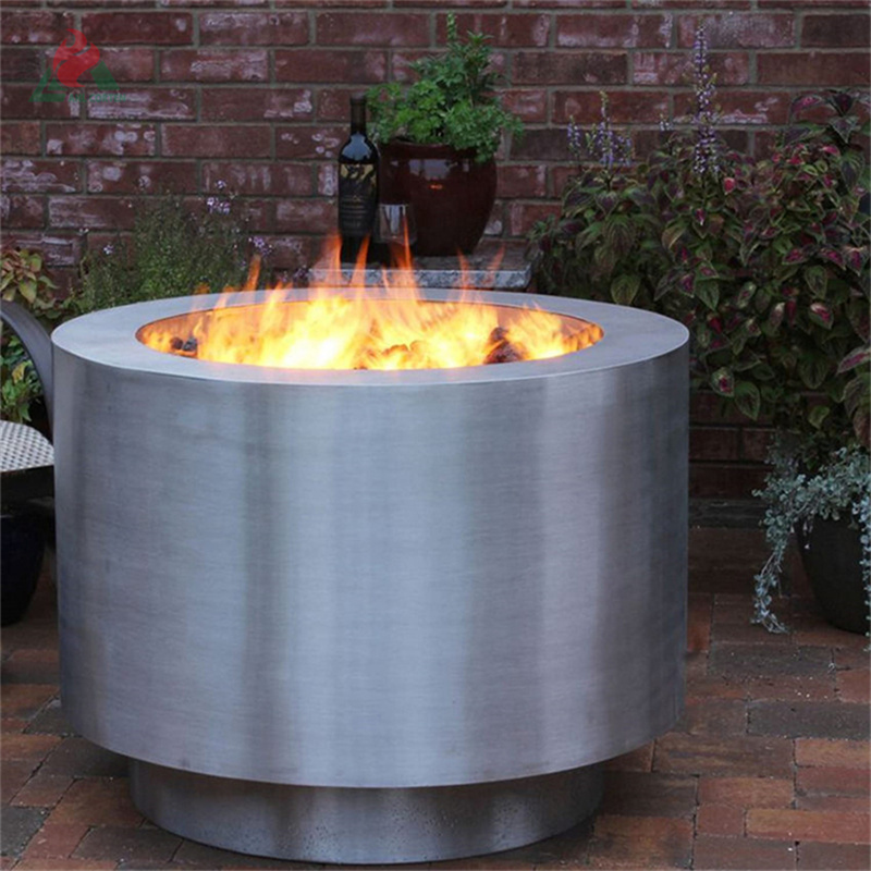 corten steel propane standing in patio heater outdoor propane gas garden fire pit table