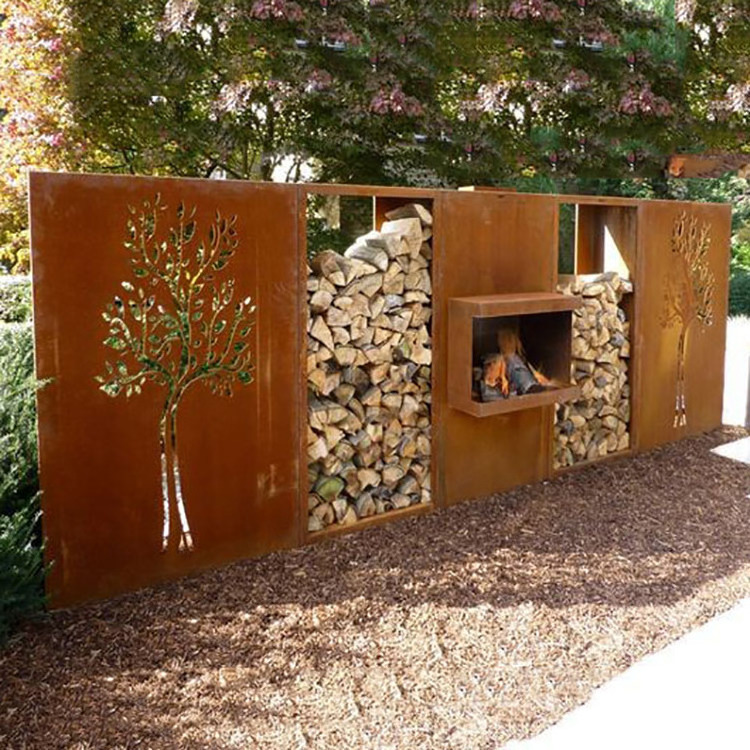 High quality metal fireplace accessories/corten steel fireplace outdoor