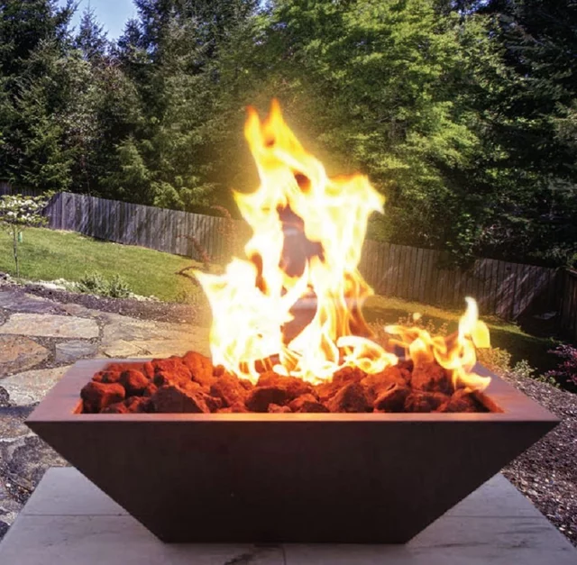 Outdoor sofa set fire pit table customized outdoor furniture patio fire pit pool gas fire bowl/pit