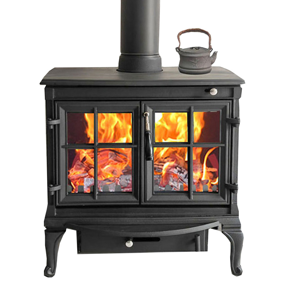 European Casting Metal Corten Steel Cast Iron Indoor Wood Freestanding Burning Wooden Stove Fire Place