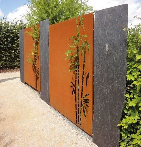 Modern Corten Steel Metal Yard Fence Panels With Cheap Price