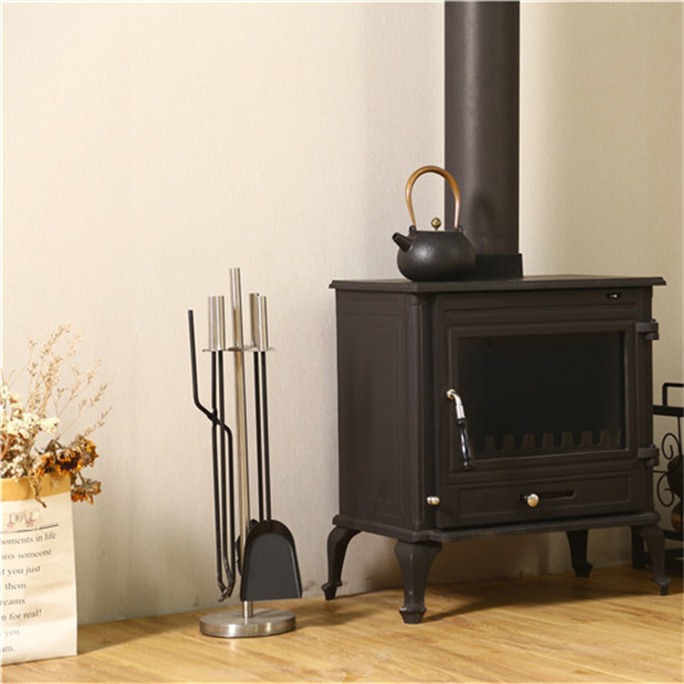 Durable Cast Iron Quality Classical Matt Black Paint Wood Burning Stove For Water Radiators