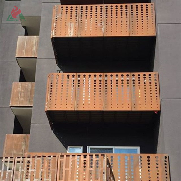 Permanent service corten steel screen cnc cutting metal fence carved steel panel