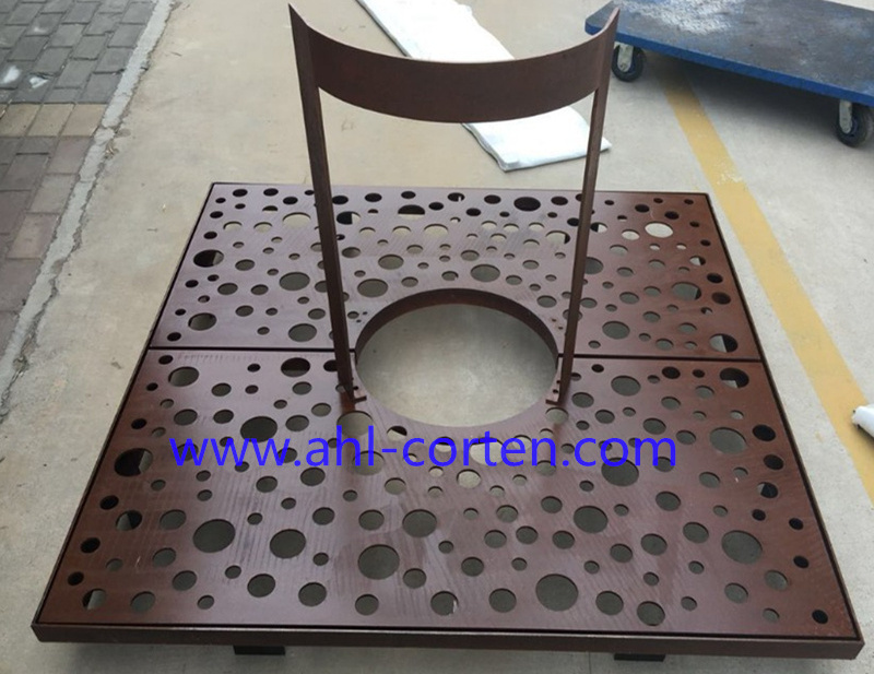 Cheap price planets square corten steel tree grills/grate and guards