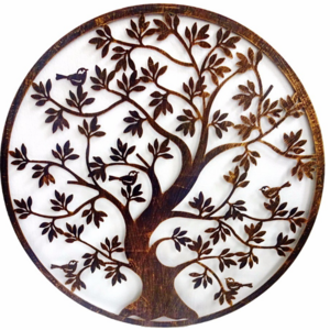 Tree With Butterfly Metal Wall Art Sculpture Decor