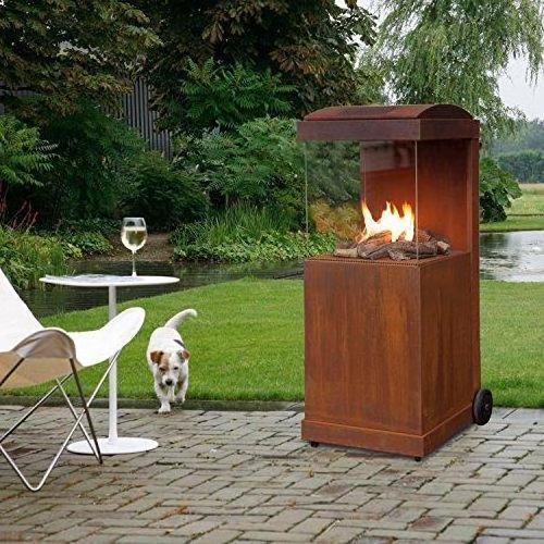 corten outdoor backyard garden wood burning charcoal or gas cooking heater fireplace stove smoker fire pit bbq grill