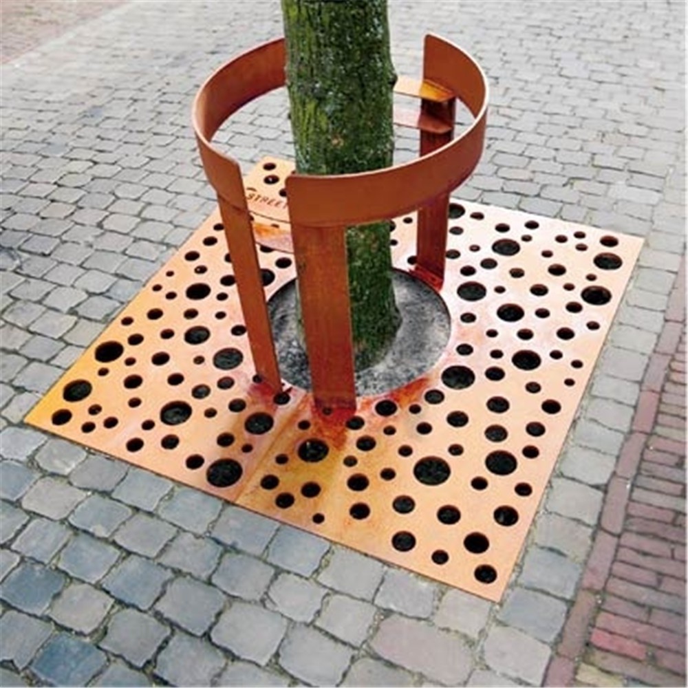 Cheap price planets square corten steel tree grills/grate and guards