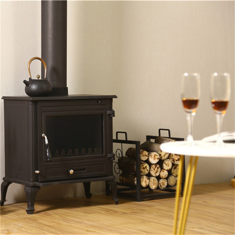 Durable Cast Iron Quality Classical Matt Black Paint Wood Burning Stove For Water Radiators