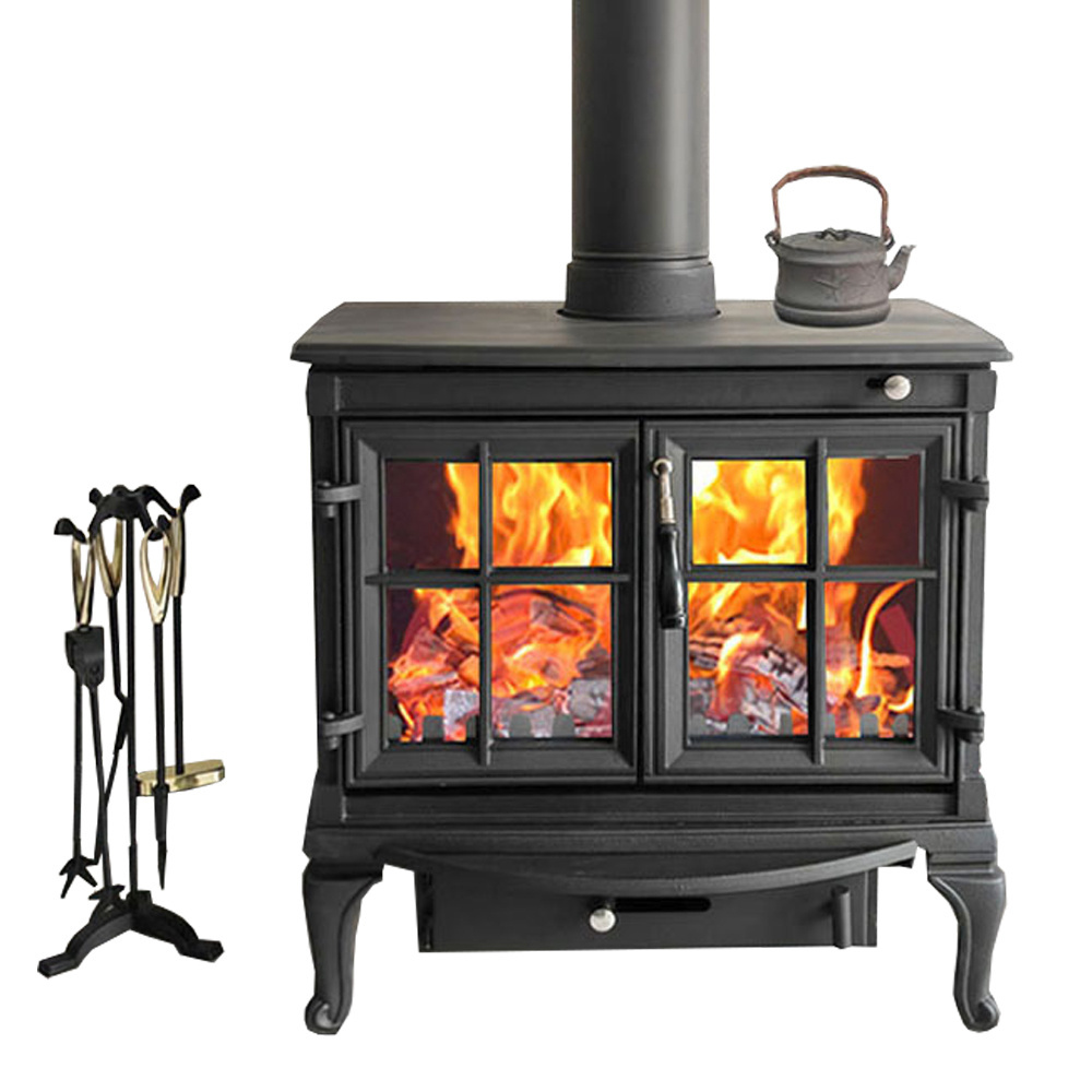 Interior Cast Iron Flat Design Freestanding Factory Stove Traditional Mini Wood Burning Fireplace