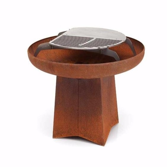 Corten steel metal bbq fire pit outdoor for backyard