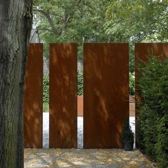 Modern Corten Steel Metal Yard Fence Panels With Cheap Price