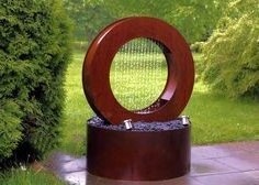 corten steel water features fontain waterfall outdoor