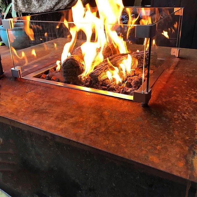 Propane Metal Fire Pit Fire Bowl Gas Corten Fire Table