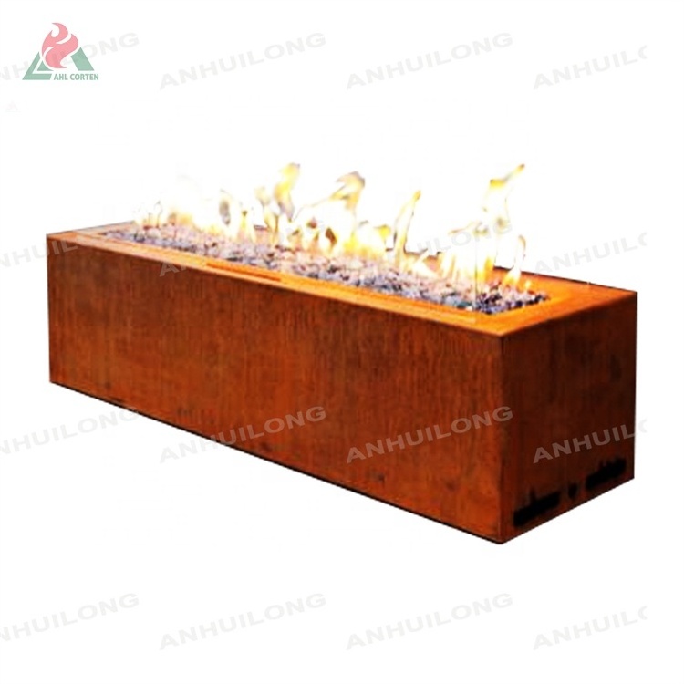 Corten Steel Propane Fire Pit Table /Corten Steel Firepit /Corten steel table for outdoor furniture