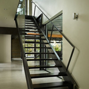 Painting Black Finish Steel Outdoor Stairs Garden Steps