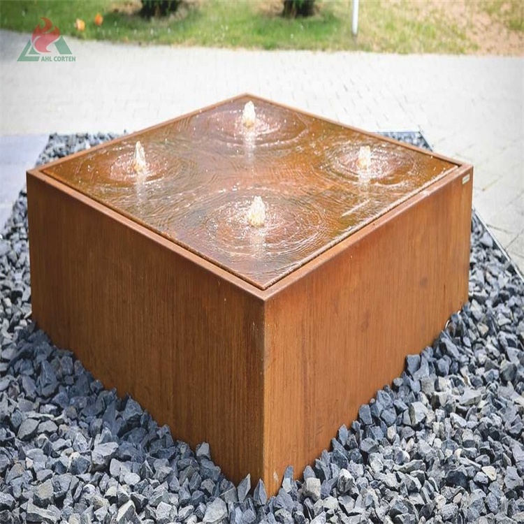 Outdoor modern big large water fall corten steel bowls Spillway garden decoration water pond