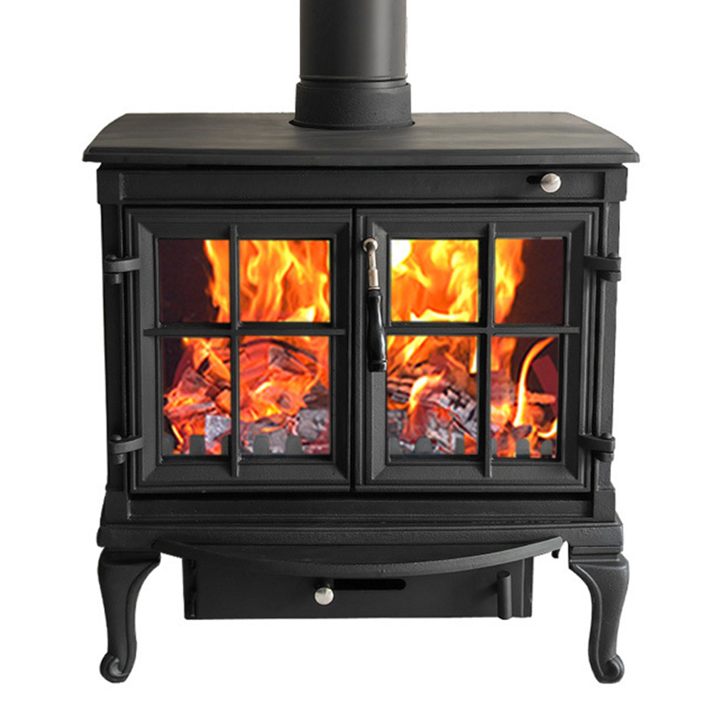 Interior Cast Iron Flat Design Freestanding Factory Stove Traditional Mini Wood Burning Fireplace