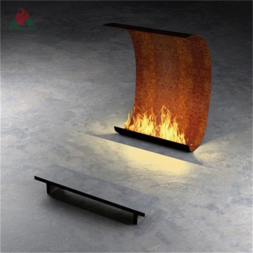 Corten steel  outdoor natural gas fire places propane gas garden patio heaters wholesale large gas fire pit