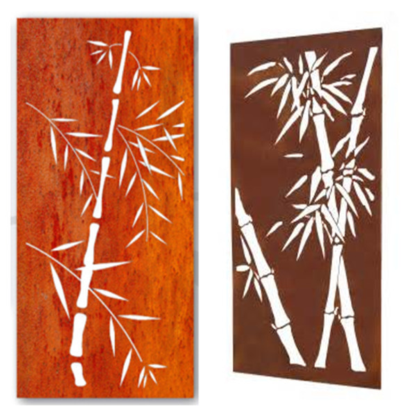 bamboo corten indoor screens & room dividers by laser cutting