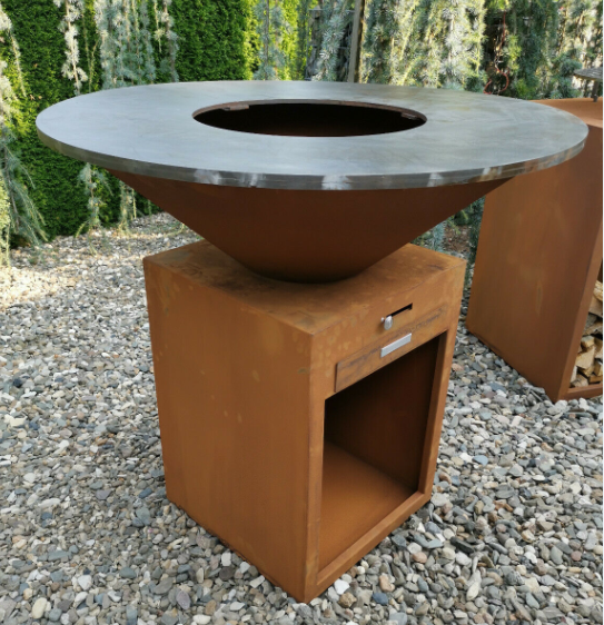 Corten steel fire pit brasero bbq corten steel for cooking