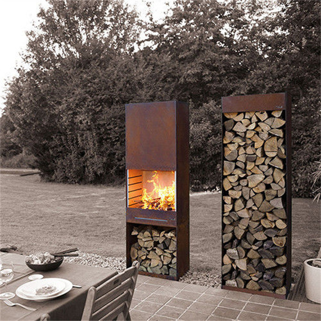 corten steel extra large outside fireplace fireplaces indoor wood burning luxury living room fireplace