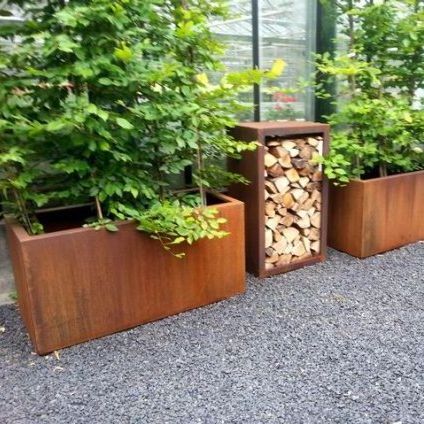 Outdoor Planters for a Variety of Stylish Choices Square Corten Steel Metal Plant Pots Flower Pots For Garden