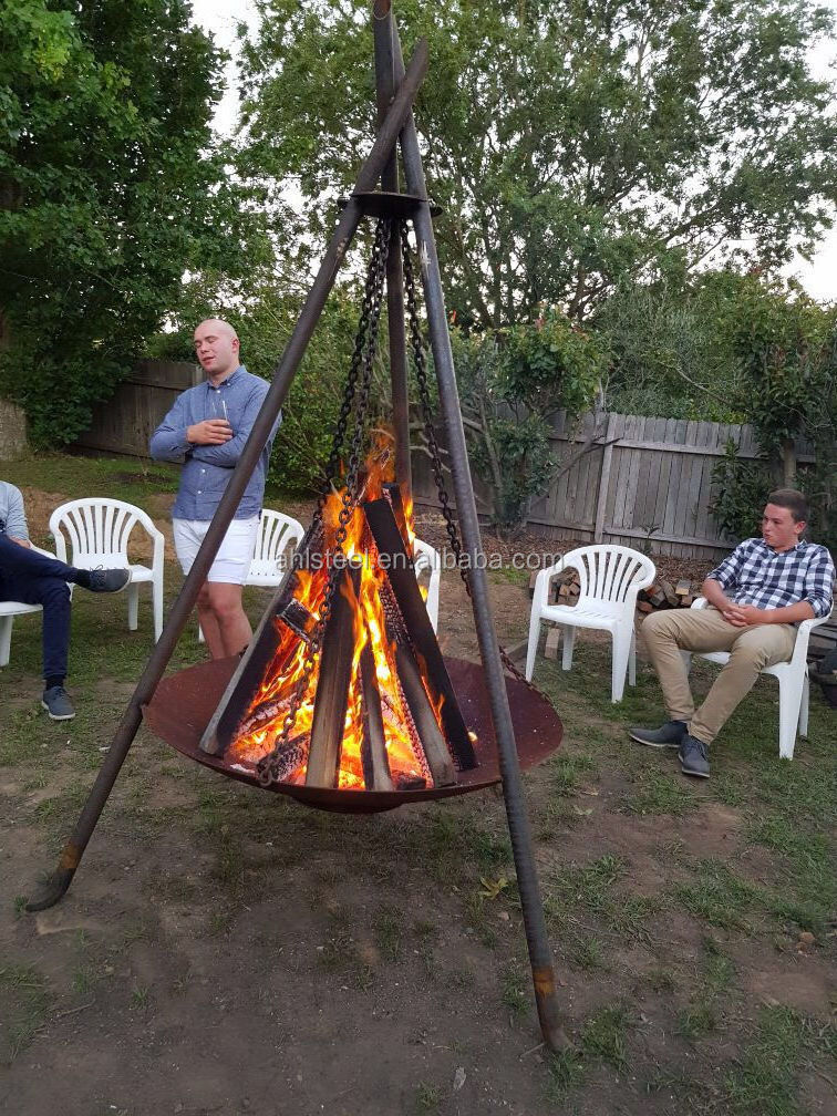 Big corten steel wood burning fire pit / fire bowl