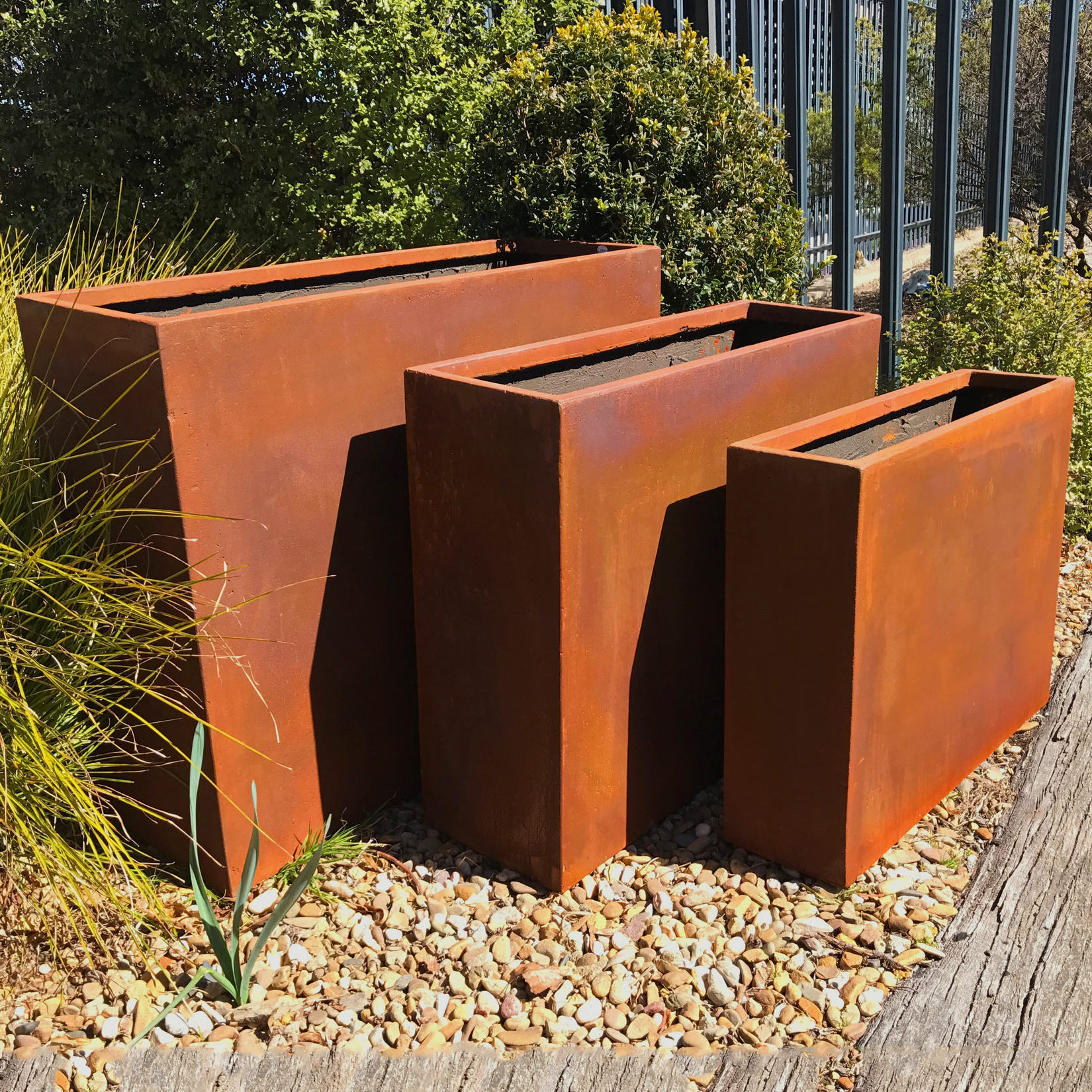 Outdoor Planters for a Variety of Stylish Choices Square Corten Steel Metal Plant Pots Flower Pots For Garden