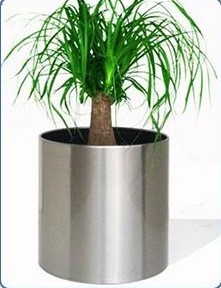 Hot sale outdoor large rectangular silver stainless steel  planters