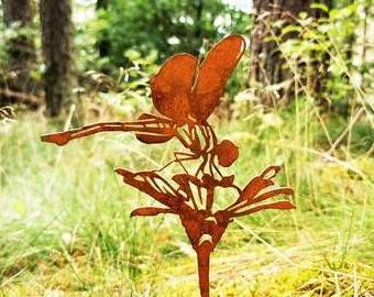 Corten steel handmade flower metal art garden decoration flying birds metal art  rusty wall art metal