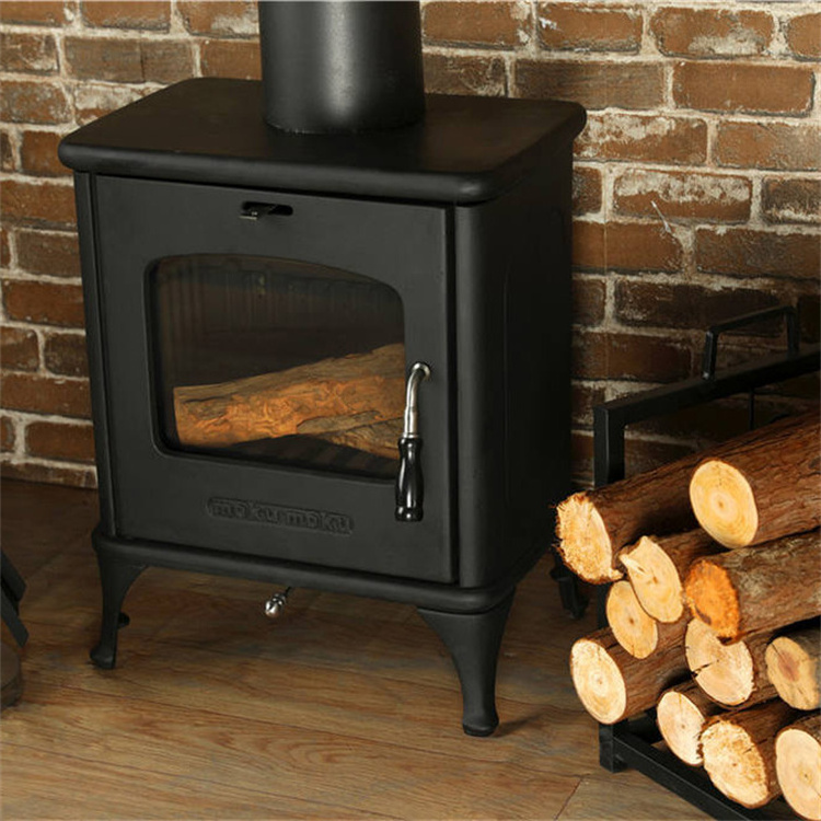 Durable Cast Iron Quality Classical Matt Black Paint Wood Burning Stove For Water Radiators