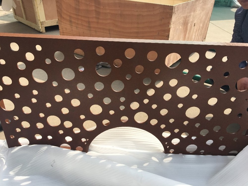 corten steel tree grate for street garden tree pool decoration