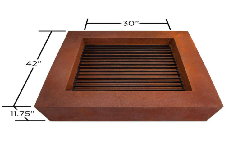 Corten steel metal bbq fire pit outdoor for backyard